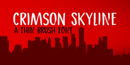 Crimson Skyline Fuente Póster 1