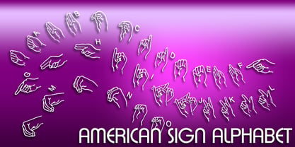 American Sign Alphabet Font Poster 1
