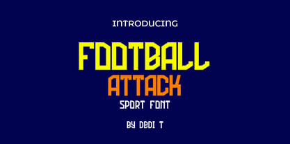 Football Attack Font Poster 1