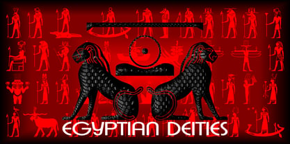 Egyptian Hieroglyphics – Deities Font Poster 1
