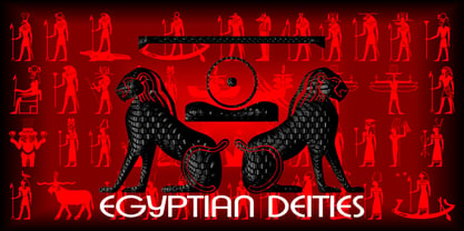 Egyptian Hieroglyphics – Deities Fuente Póster 1