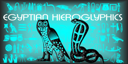 Egyptian Hieroglyphics Basic Font Poster 1