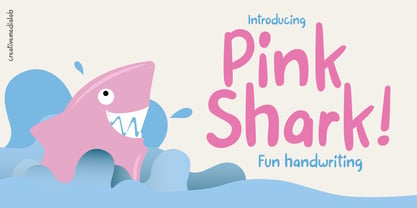Pink Shark Font Poster 1