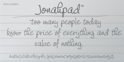 Jonahpad Font Poster 1