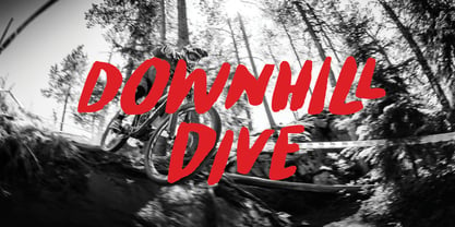 Downhill Dive Font Poster 1