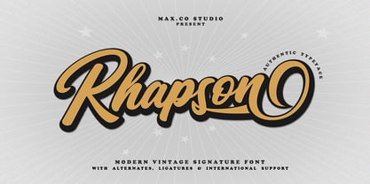 Rhapson Script Font Poster 1