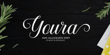 Youra Script Font Poster 1