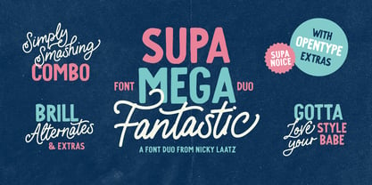 Supa Mega Fantastic Fuente Póster 1