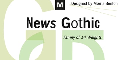 News Gothic BT fuente Póster 2