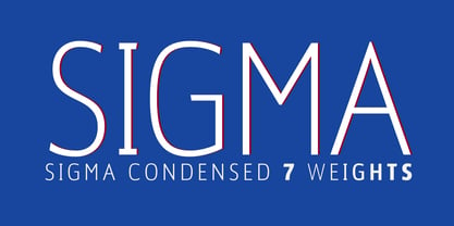 Sigma Condensed Font Poster 6