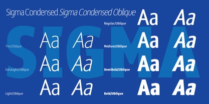 Sigma Condensed Font Poster 2