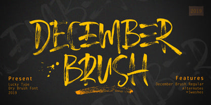 December Brush Fuente Póster 1