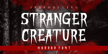 Stranger Creature Font Poster 1