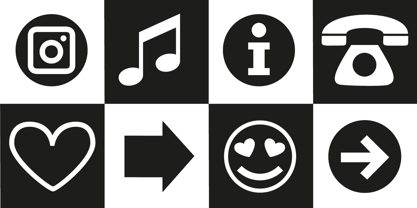 Icons Dingbats Symbols Set Font Poster 5