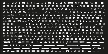 Icons Dingbats Symbols Set Fuente Póster 4