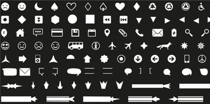 Icons Dingbats Symbols Set Font Poster 3