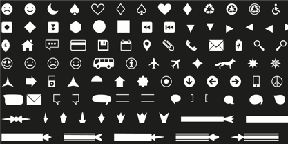 Icons Dingbats Symbols Set Fuente Póster 3