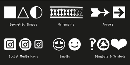 Icons Dingbats Symbols Set Font Poster 2