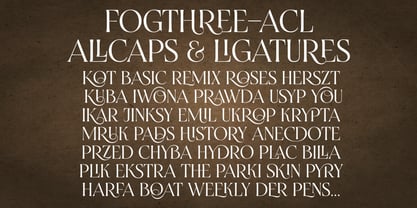 Fogthree Font Poster 2