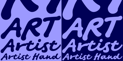 Artist Hand Font Poster 7