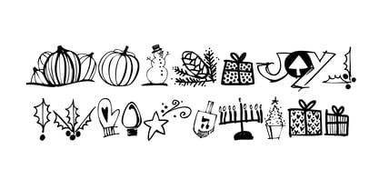 Holiday Doodles Too Font Poster 4