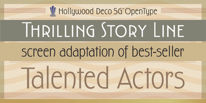 Hollywood Deco SG Font Poster 2