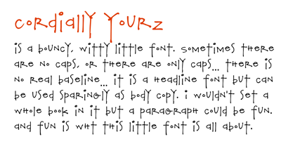 Cordially Yourz Font Poster 3