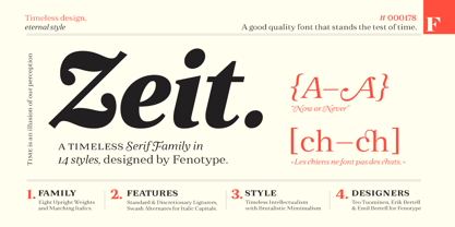 Zeit Font Poster 1