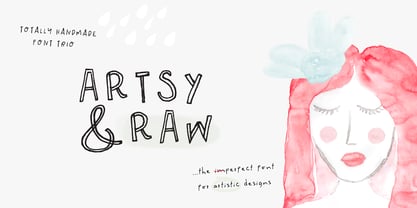 Artsy and Raw Font Poster 1