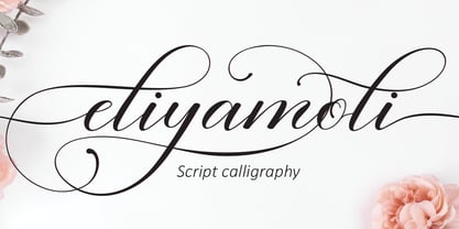 Eliyamoli script Font Poster 1