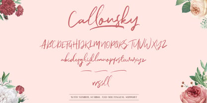 Callonsky Script Font Poster 9