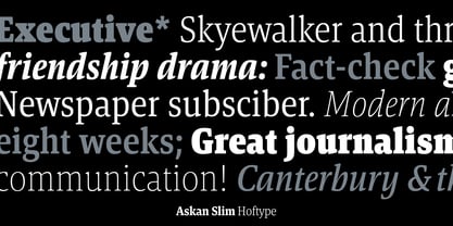 Askan Slim Font Poster 11