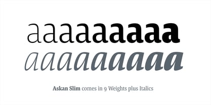 Askan Slim Font Poster 5