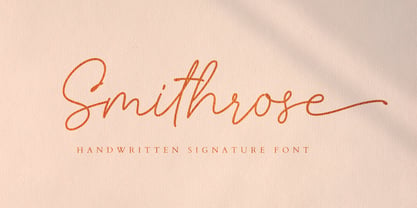 Smithrose Font Poster 1