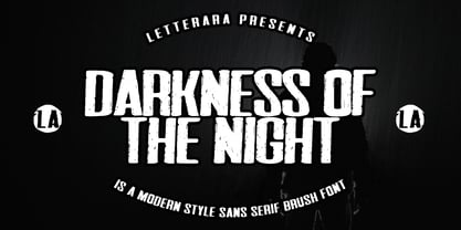 Darkness of the Night Font Poster 1