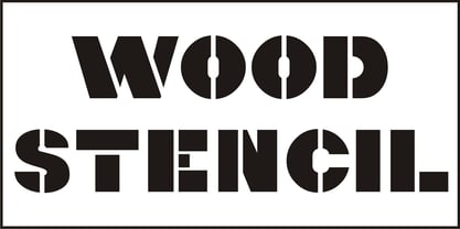 Wood Stencil Font Poster 2