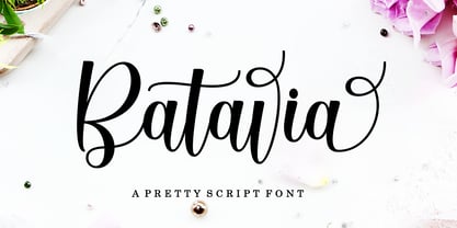 Batavia Script Font Poster 1