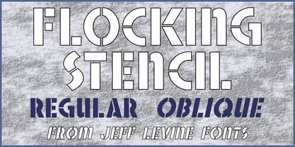 Flocking Stencil JNL Font Poster 1