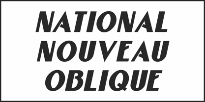 National Nouveau JNL Font Poster 4