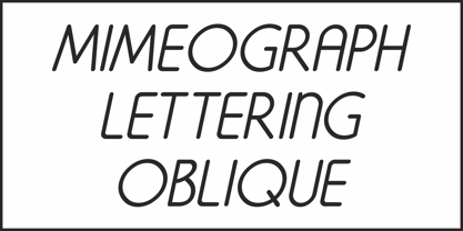Mimeograph Lettering JNL Fuente Póster 4