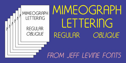Mimeograph Lettering JNL Fuente Póster 1