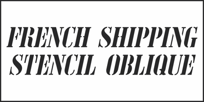 French Shipping Stencil JNL Font Poster 4