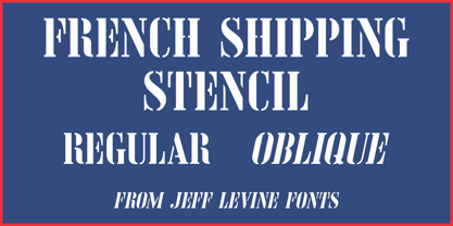 French Shipping Stencil JNL Fuente Póster 1