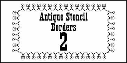 Antique Stencil Borders Two JNL Fuente Póster 3