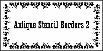 Antique Stencil Borders Two JNL Font Poster 2