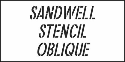 Sandwell Stencil JNL Font Poster 4