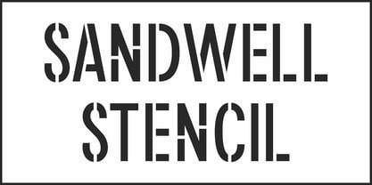 Sandwell Stencil JNL Font Poster 2