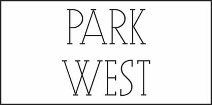 Park West JNL Font Poster 2