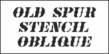 Old Spur Stencil JNL Font Poster 4
