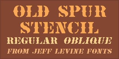Old Spur Stencil JNL Font Poster 1
